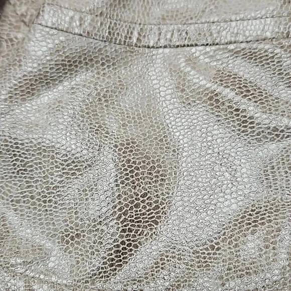 INC International Concepts Faux Snakeskin Beige Ruffle Puff Sleeve Jacket - Picture 15 of 16